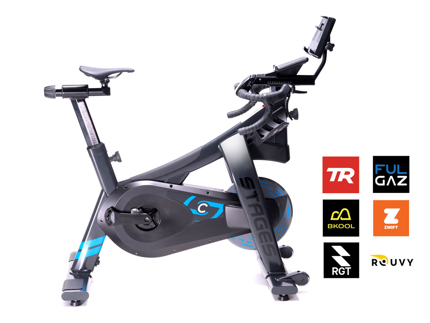 Stages Smart Bike SB20 opstillet i stuen