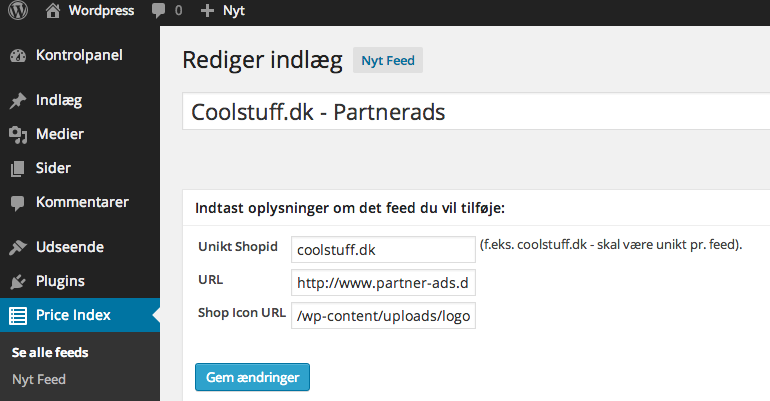 PriceIndex Affiliate Plugin