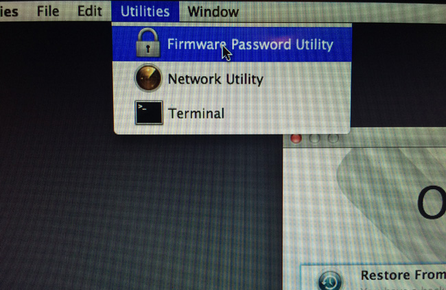 Sætte firmware password på Mac.