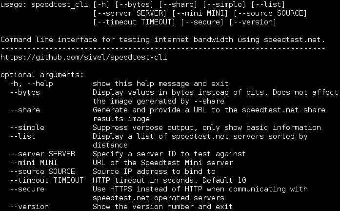 speedtest på linux